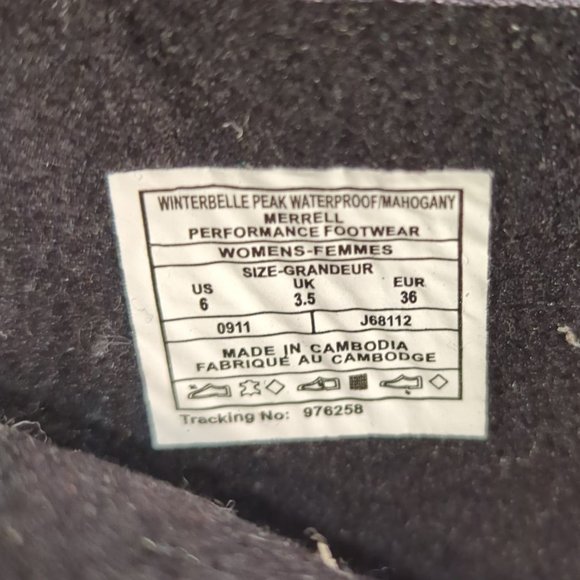 NEW Merrell Winterbelle Mahogany Peak Waterproof Boots (Women US Size 6) - Picture 14 of 14